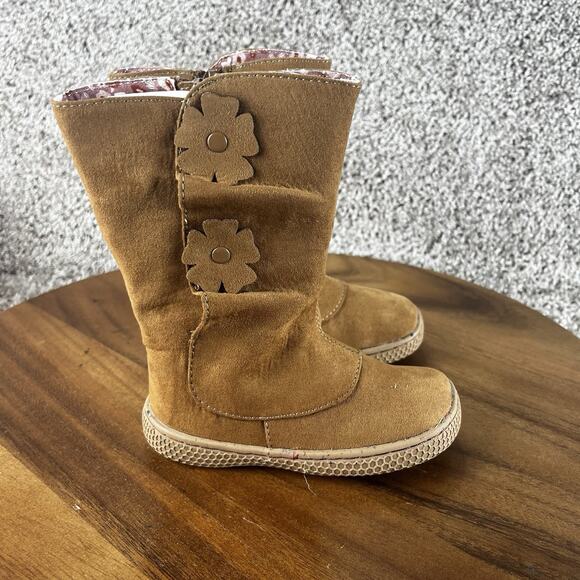 Livie & Luca Neve Flower Toddler Size 7 Full Boot Caramel Girls Shoes Brown - Picture 2 of 12